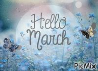 Hello March - Nemokamas animacinis gif