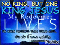 NO KING BUT ONE! KING JESUS! - GIF animasi gratis