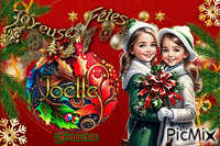Joyeuses Fêtes à mon amie Joelle ❤️❤️❤️ animovaný GIF