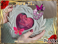 Corazon rosa. animovaný GIF