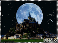 Le Mont Saint-Michel - Безплатен анимиран GIF