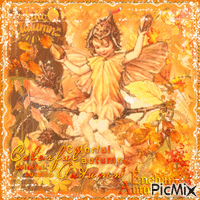 Autumn Fairy in Orange shades - 免费动画 GIF