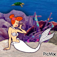 Wilma Flintstone mermaid
