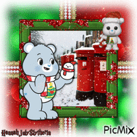 {Christmas Wishes Bear} анимированный гифка