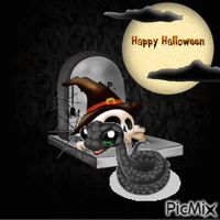 Halloween graveyard - Бесплатный анимированный гифка