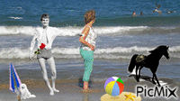 A la plage - GIF animate gratis