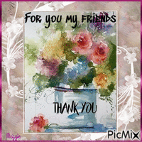 thank you my friends - Free animated GIF
