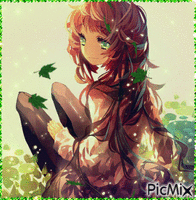 la fille de l'automne - 免费动画 GIF