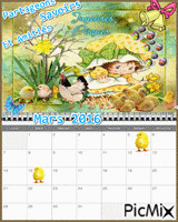 calendrier de Paques - 無料のアニメーション GIF