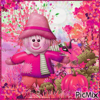 Happy Autumn - pink - GIF animado gratis