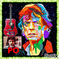Mick Jagger Pop Art - Gratis animerad GIF