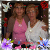 mon amie et sa maman - Zdarma animovaný GIF