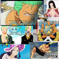Collage one piece animowany gif