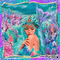 Portrait of a Mermaid - Free animated GIF