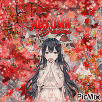 Anime Autumn - GIF animé gratuit