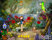 Flower garden GIF animasi