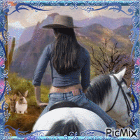 cowgirl animuotas GIF
