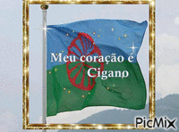 bandeira ciganos - GIF animado gratis