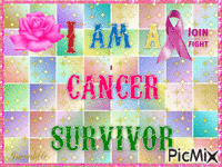 I'M A CANCER SURVIVOR animeret GIF