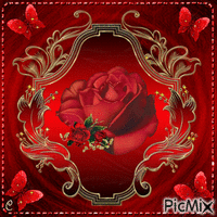 Red Rose Bling - Ilmainen animoitu GIF