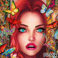 Miss Butterfly animēts GIF
