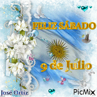 FELIZ SÁBADO 9 DE JULIO - Бесплатный анимированный гифка