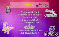 Poème sur le mot "Bijou" animovaný GIF