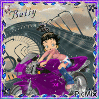 Betty biker. - Darmowy animowany GIF