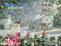 paysage hivernal - GIF animado gratis