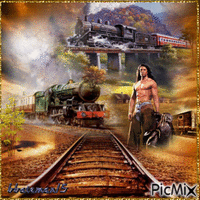 0000008  Train Collage bbateman15 - Free animated GIF