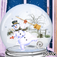 Snowman animovaný GIF