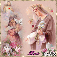 Mois dédié à la Vierge Marie - Δωρεάν κινούμενο GIF