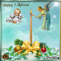 Happy 1. Advent  my dear Friend - Безплатен анимиран GIF