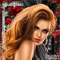 Red-haired Beauty-RM-02-18-24 - GIF animado gratis