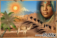 Mulher do Deserto - GIF animado gratis