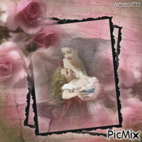 Une maman et sa fille par BBM анимиран GIF