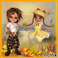 Cookie doll - Peach & Yellow