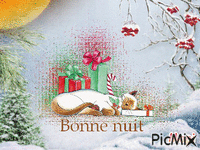 = Bonne Nuit = Noël = - Бесплатный анимированный гифка