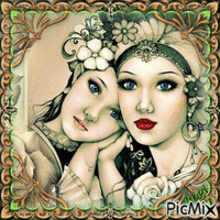 Mother and daughter.../ vintage