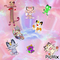 Meowth Pokemon animovaný GIF