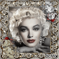Marilyn Monroe, Actrice, Chanteuse américaine Gif Animado