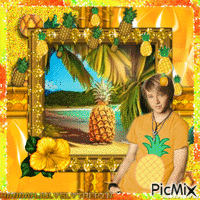 {☼}Sterling Knight with Tropical Pineapples{☼} - Animovaný GIF zadarmo