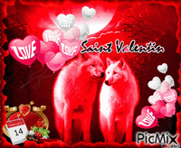 Saint Valentin  loup Animated GIF