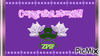 Congratulations Purple Gif Animado