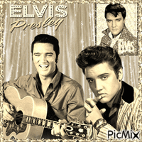 Elvis Presley Sepia - Gratis geanimeerde GIF