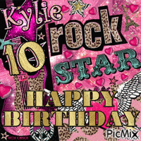 Kylie Happy 10th Birthday GIF animata