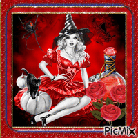 ☆☆  WITCH  RED ☆☆ GIF animasi