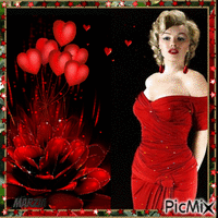 Marilyn Monroe in rosso