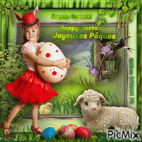 Happy Easter!-Joyeuses Pâques! - Безплатен анимиран GIF