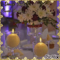 Douce Nuit _ Sweet Dreams  ( bougies) Gif Animado